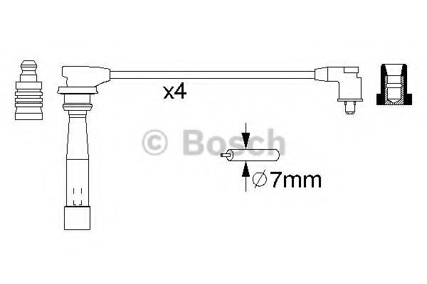 BOSCH 0 986 356 989 Ignition Cable Kit